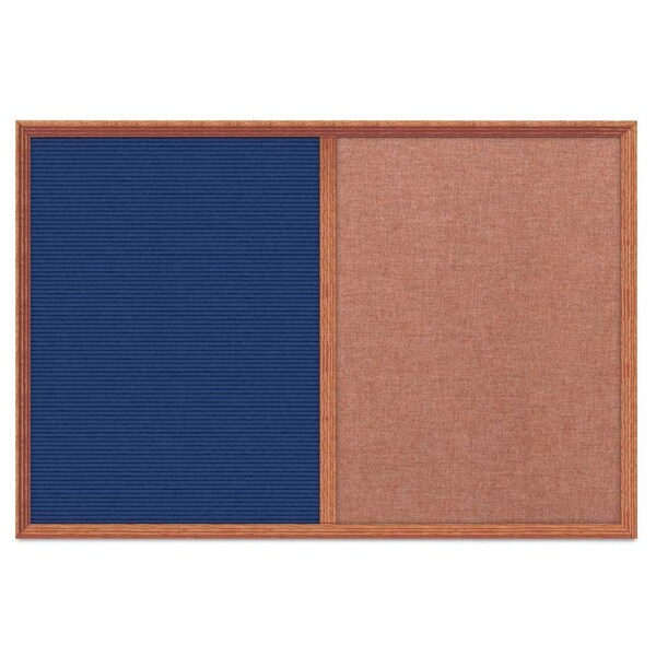 Enclosed Corkboard, 1 Door, 48"x36", 4" Fra, UV3423-SATIN-SURF